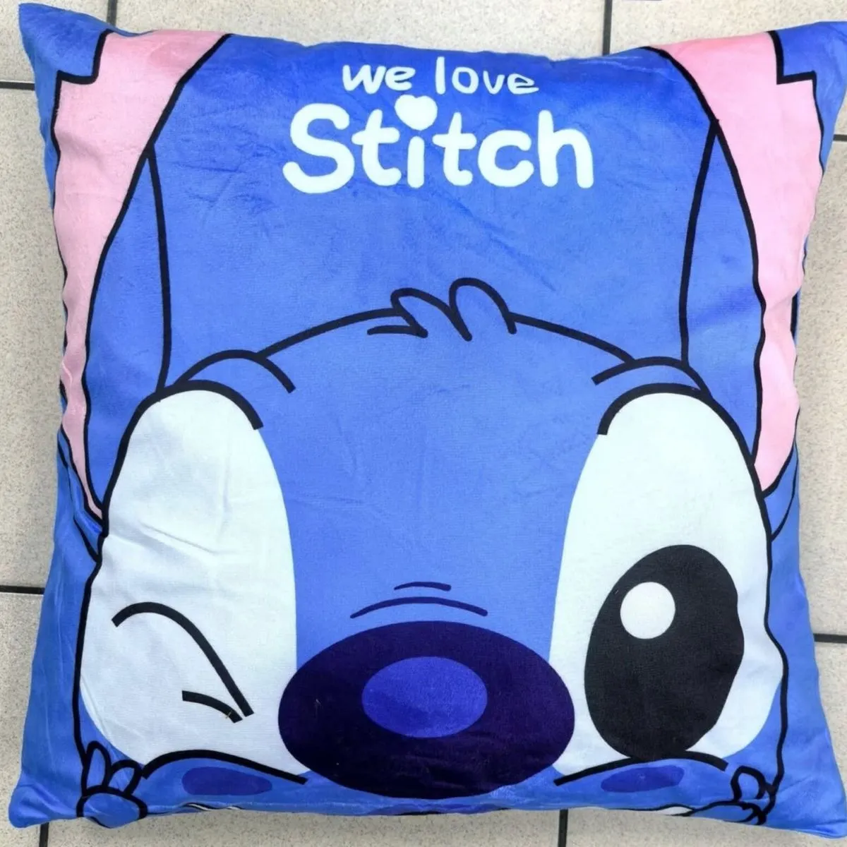 Poduszka dekoracyjna Stitch niebieska