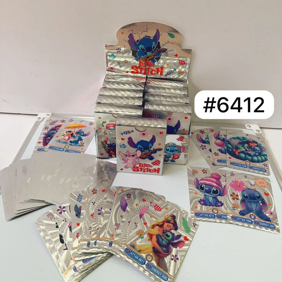 Karty Kolekcjonerskie Srebrne Lilo & Stitch 55PCS #6412
