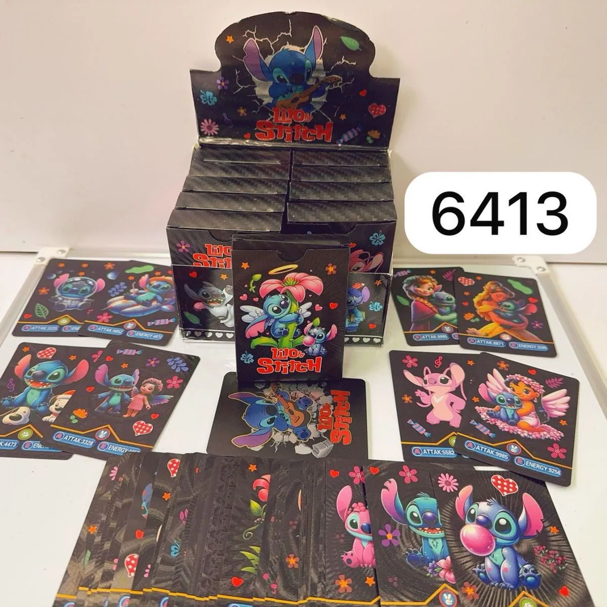 Karty Czarne Stitch 55PCS