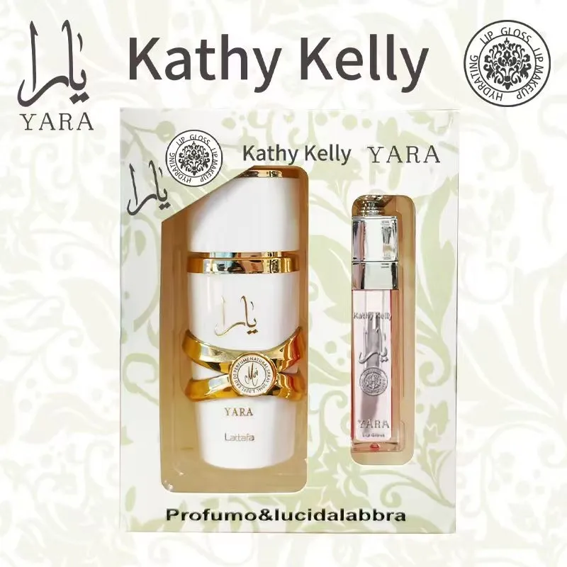 Zestaw Perfum Yara 50 ml Kathy Kelly + Balsam Lip Gloss