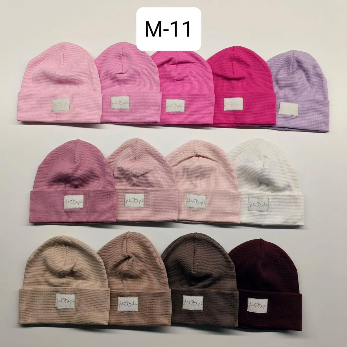 Czapki dziecięce beanie M-11, 10 szt/opak.