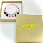 Bransoletka ZENKOKO z Naturalnego Różowego Kwarcu T1