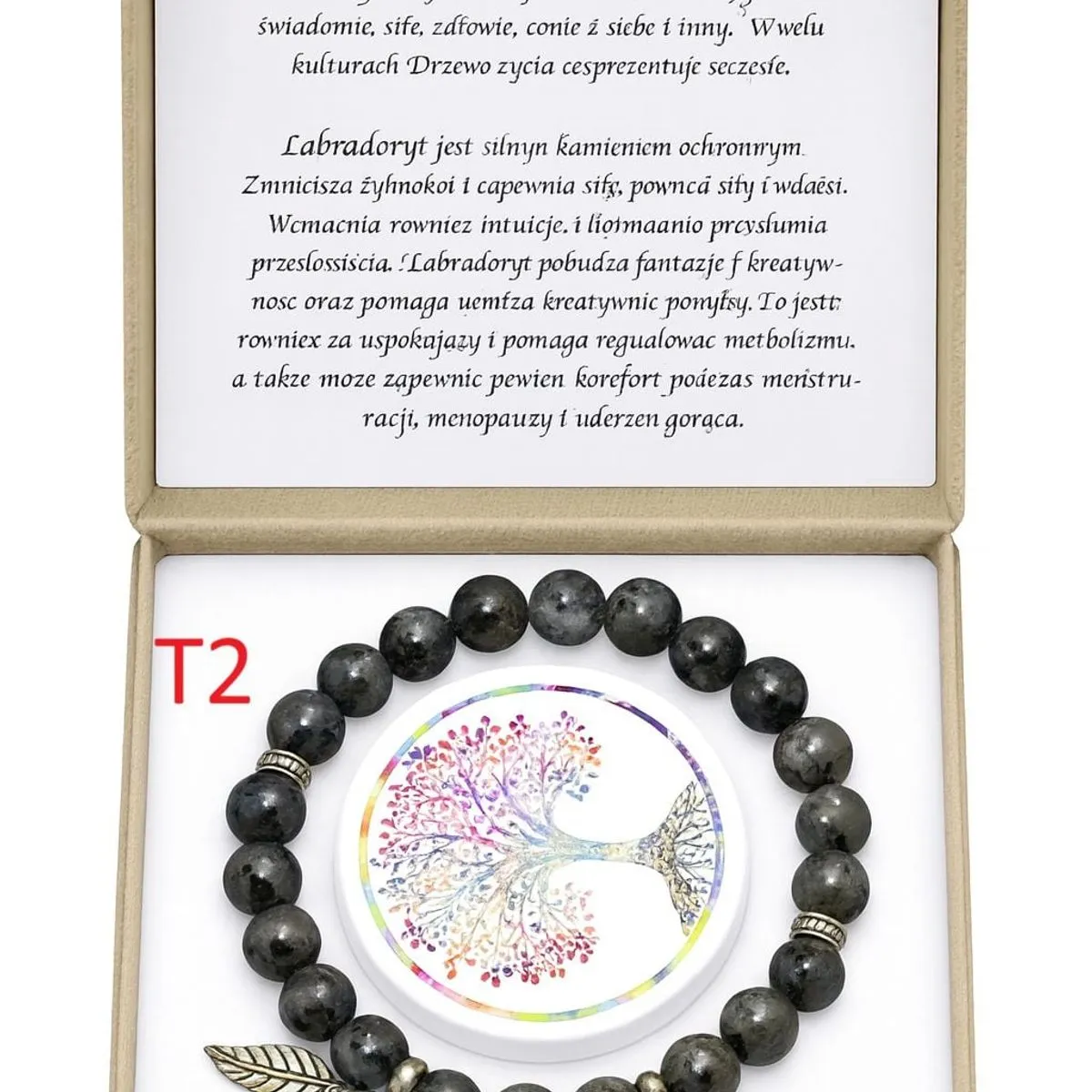 Bransoletka z naturalnego labradorytu T2