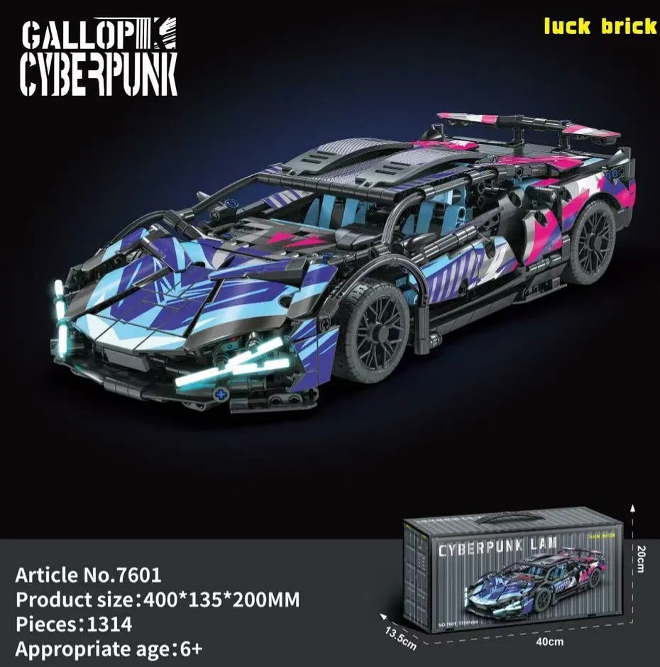 Klocki Luck Brick Cyberpunk Lambo 1314PCS