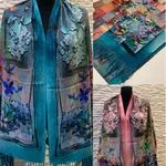 Szaliki damskie Viscose Cotton W10226-106, mix 12 szt