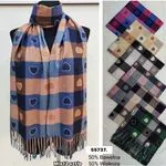 Szaliki damskie Mix 12 szt 50% wełna W10226-129
