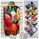Szaliki damskie MIX 12 szt 50% bawełna 50% wiskoza