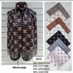 Szaliki damskie Mix 12 szt 50% bawełna 50% wiskoza