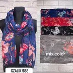 Szaliki damskie mix kolorów kwiatowy wzór 988