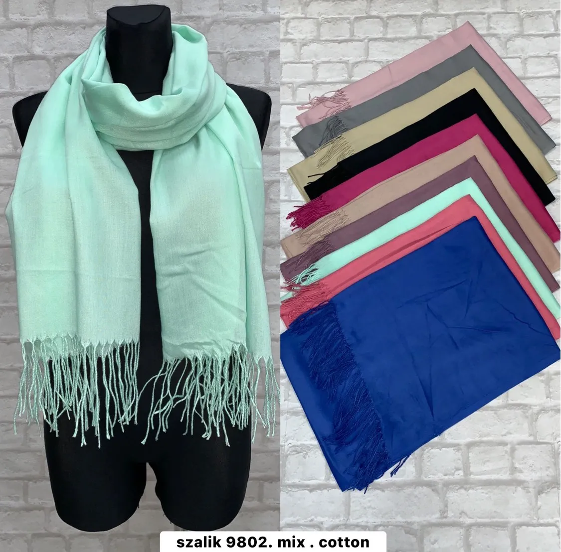 Szaliki damskie mix bawełna 8902 W10226-93