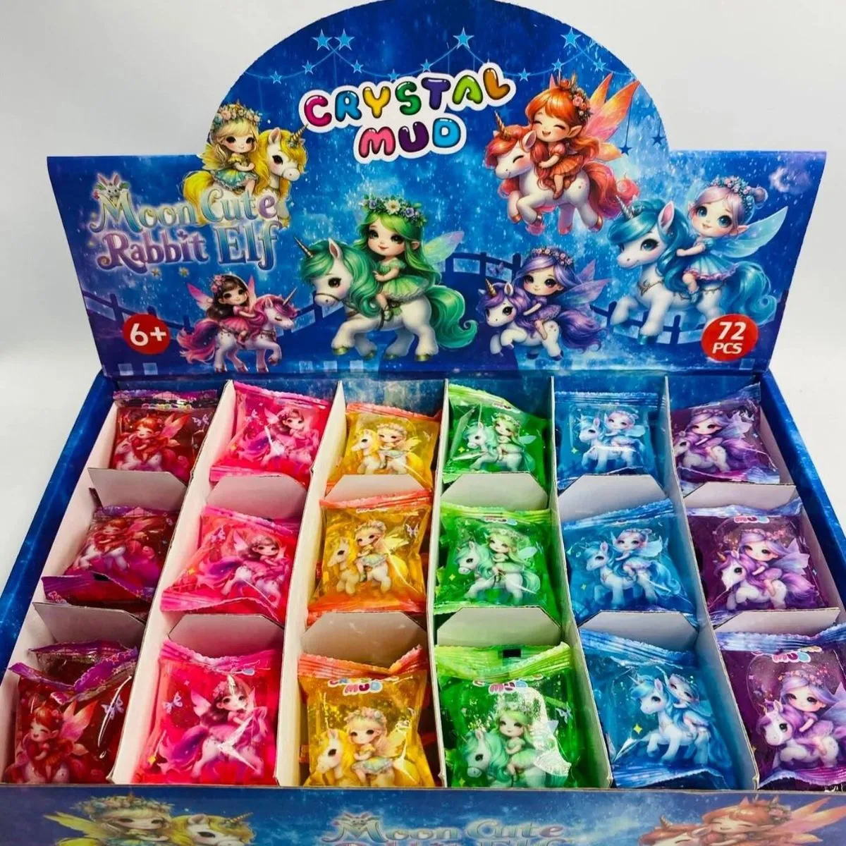 Zabawki Slime Crystal Mud Moonlit Rabbit Elf 72 szt