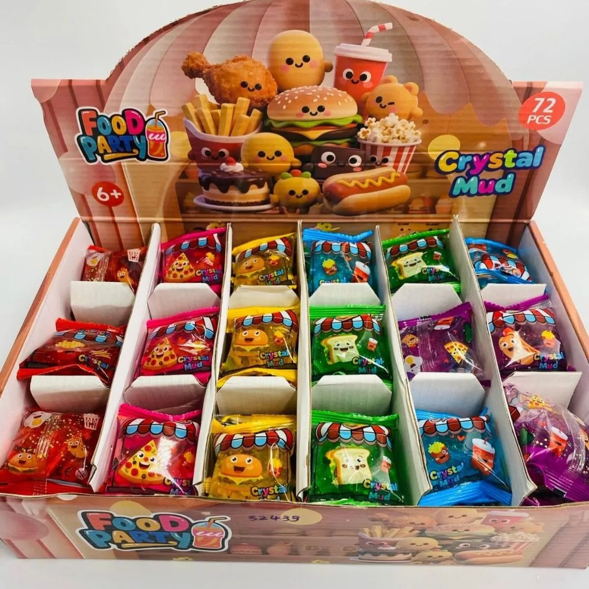 Zabawki Slime Crystal Mud Food Party 72 szt