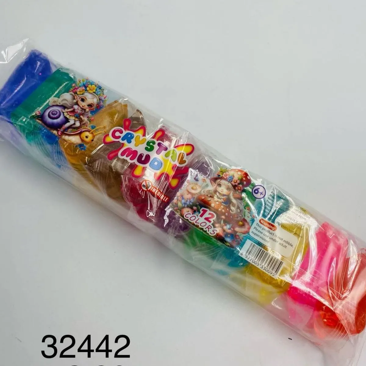 Zestaw Crystal Mud Slime 6 kolorów, 12 szt w opakowaniu