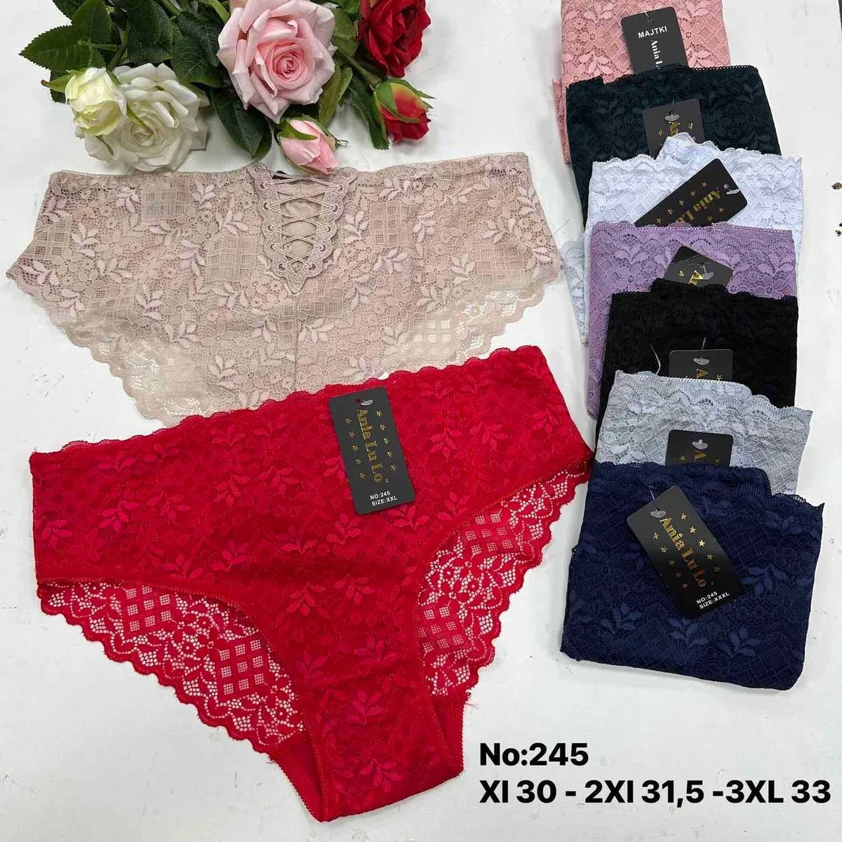 Majtki damskie koronkowe No.245 31-3XL
