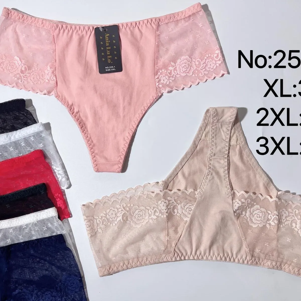Stringi damskie koronkowe XL-32, 2XL-34, 3XL-36 No.255-1
