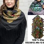 Szaliki damskie 100% wiskoza Mix 12 szt W310126-67