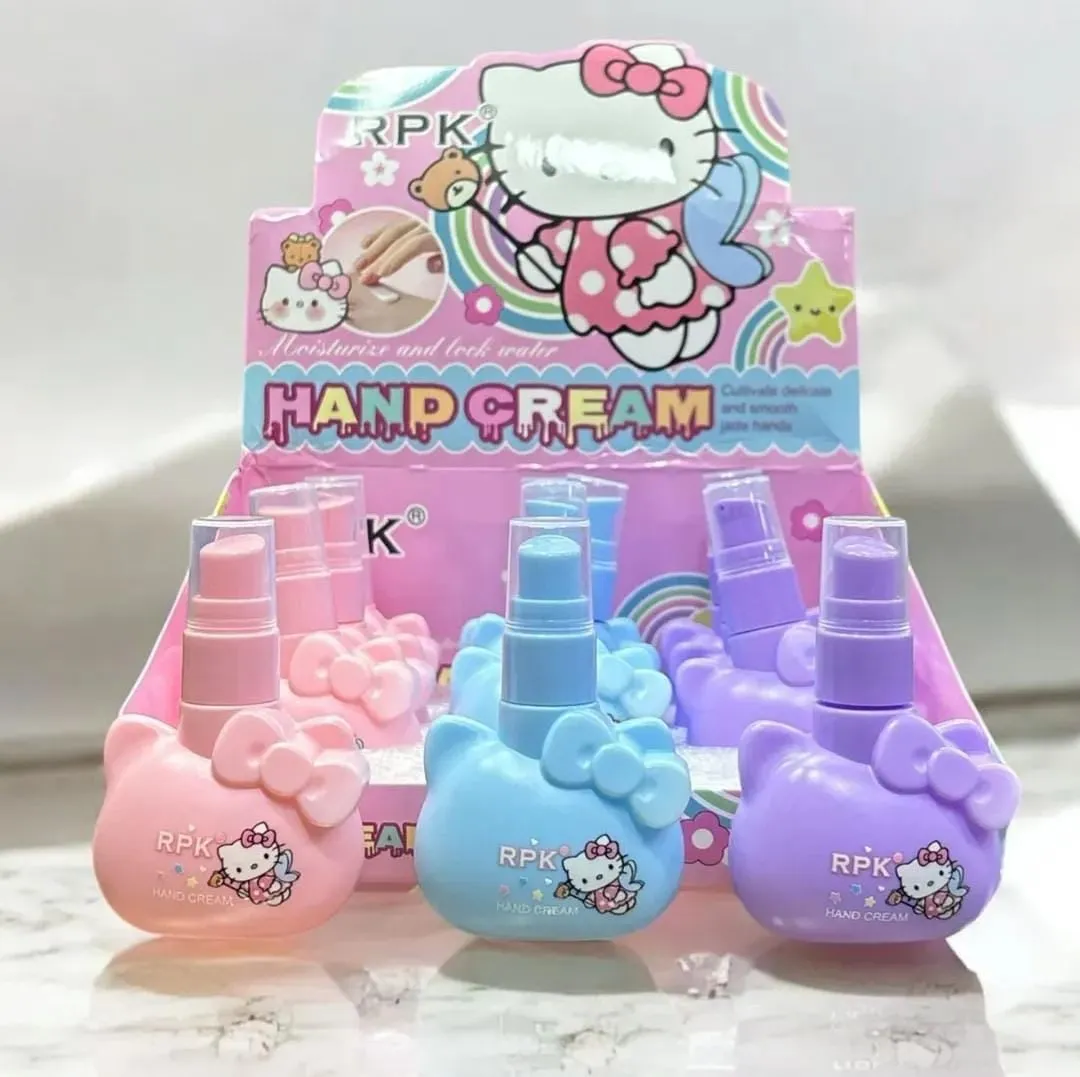 Krem do rąk Hello Kitty RPK Hand Cream 6 szt różowy/niebieski/fioletowy