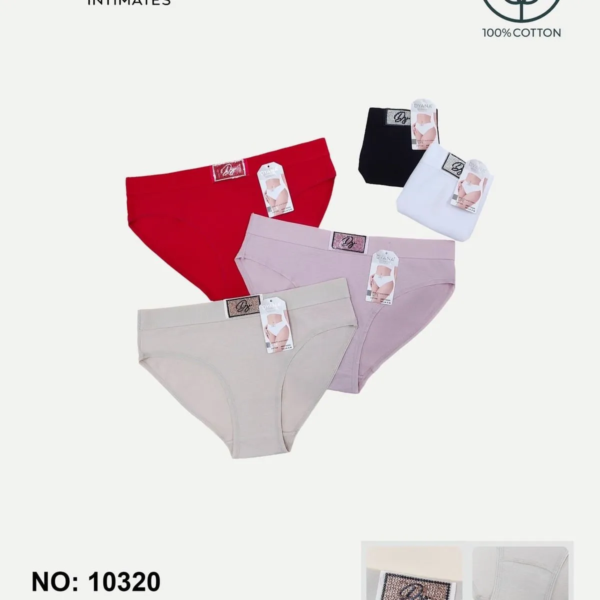 Majtki damskie Dyanana 100% bawełna S-L XL, mix kolorów