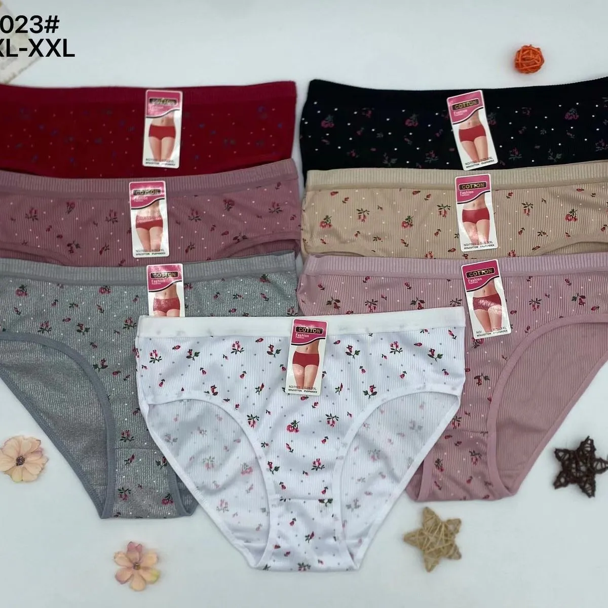 Majtki damskie L-XL-XXL bordowe czarne beżowe szare białe