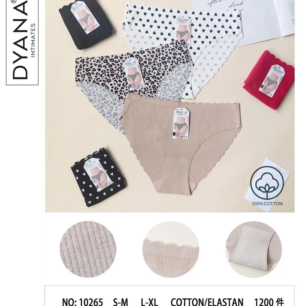 Majtki damskie Dyna Intimates S-M-L bawełna/elastan