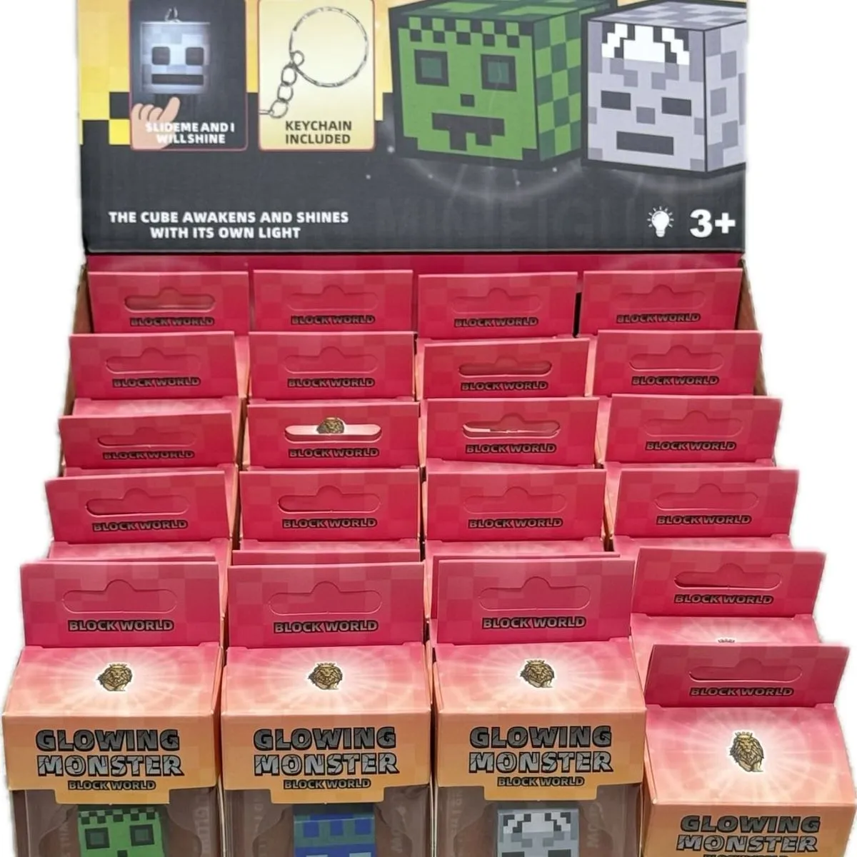 Podświetlany brelok Minecraft Glowing Monster Świat 3+