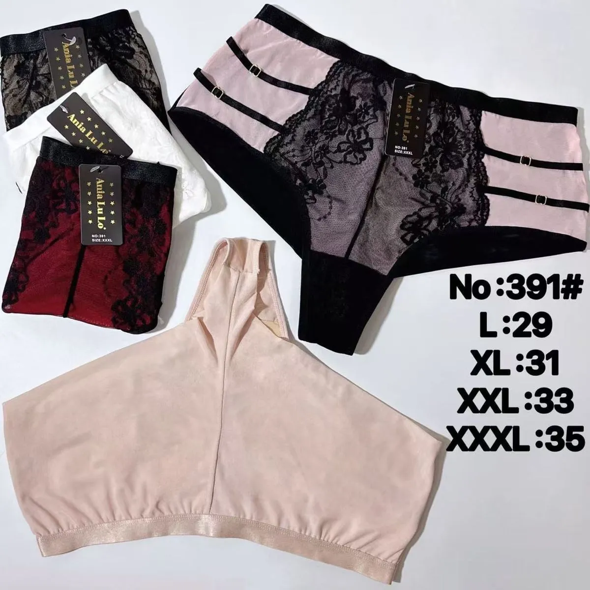 Majtki damskie koronkowe L:29 XL:31 XXL:33 XXXL:35 No:391