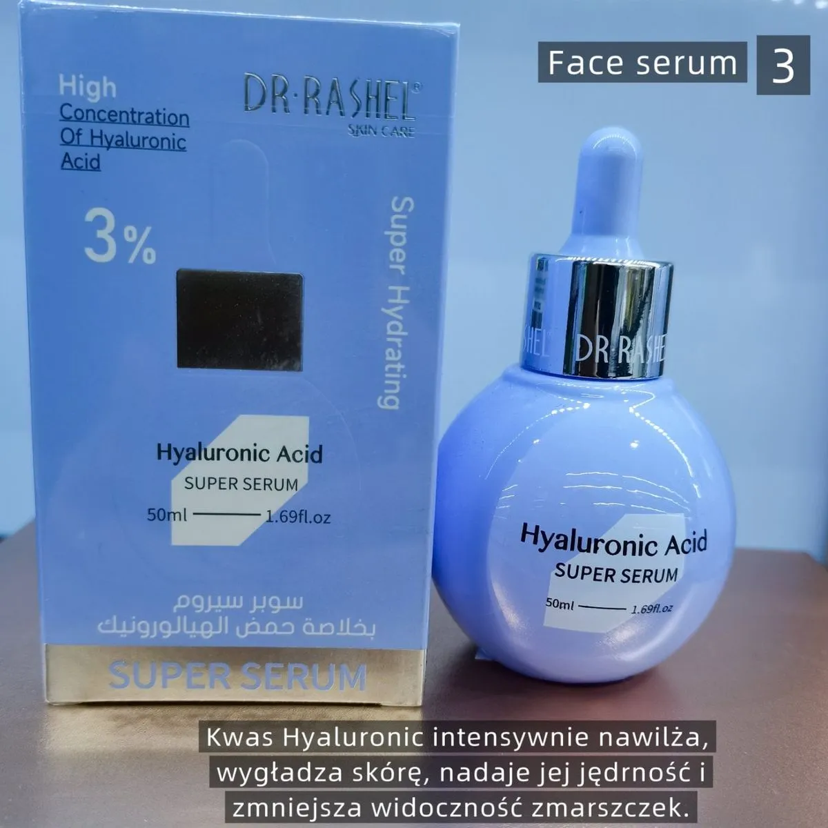 Serum do twarzy Dr Rashet Super Serum Kwas Hialuronowy 3% 50ml