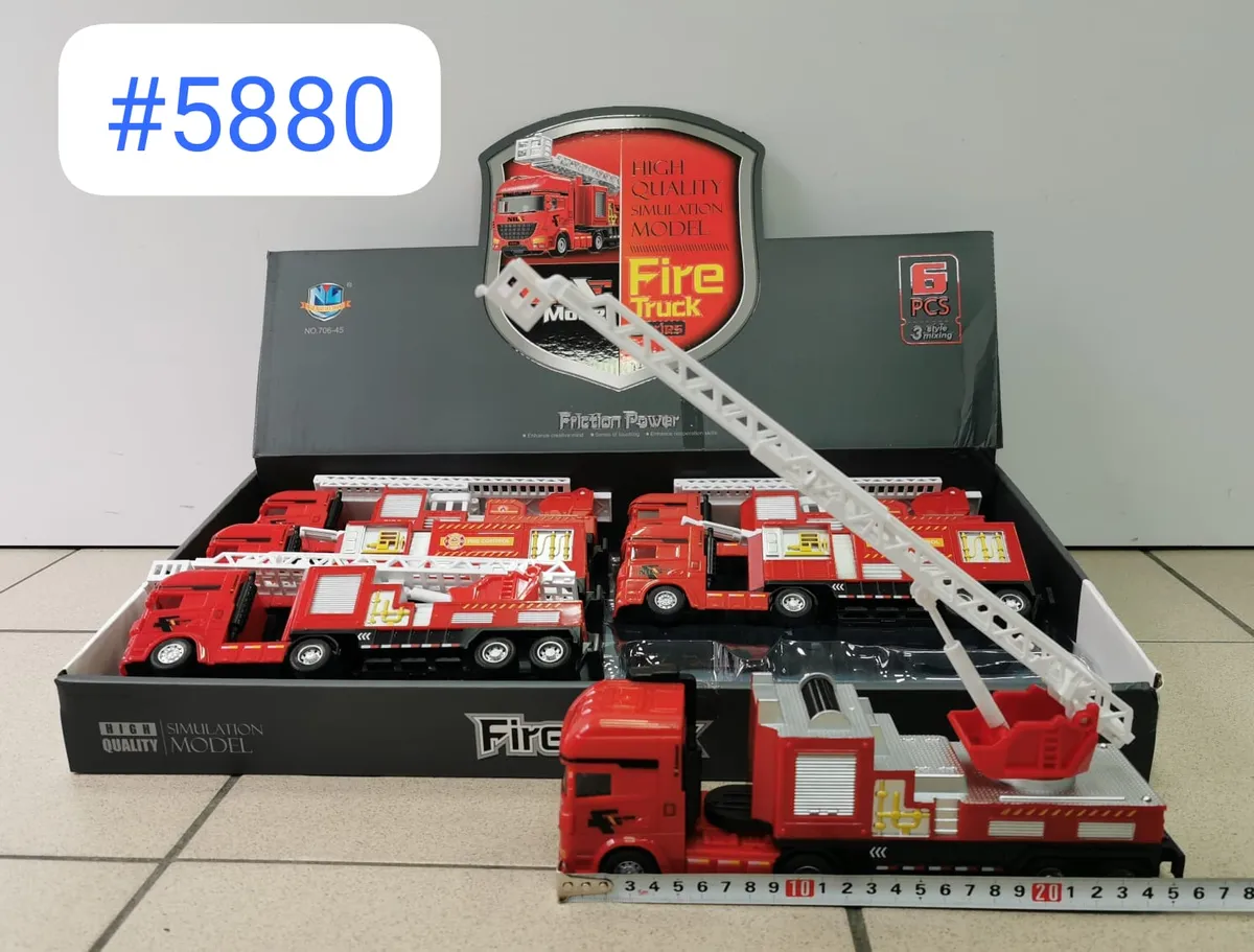 Zabawka Samochód Strażacki Czerwony Friction Power 100426-165