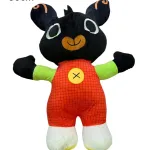 Maskotka pluszowa Peppa Pig 50cm czarna z czerwonym kombinezonem