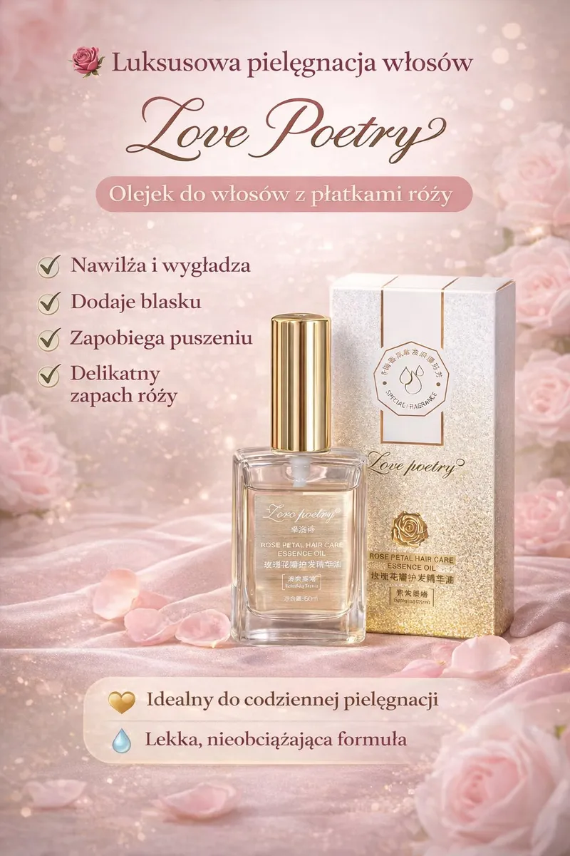 Olejek do włosów Love Poetry Rose Petal 60ml