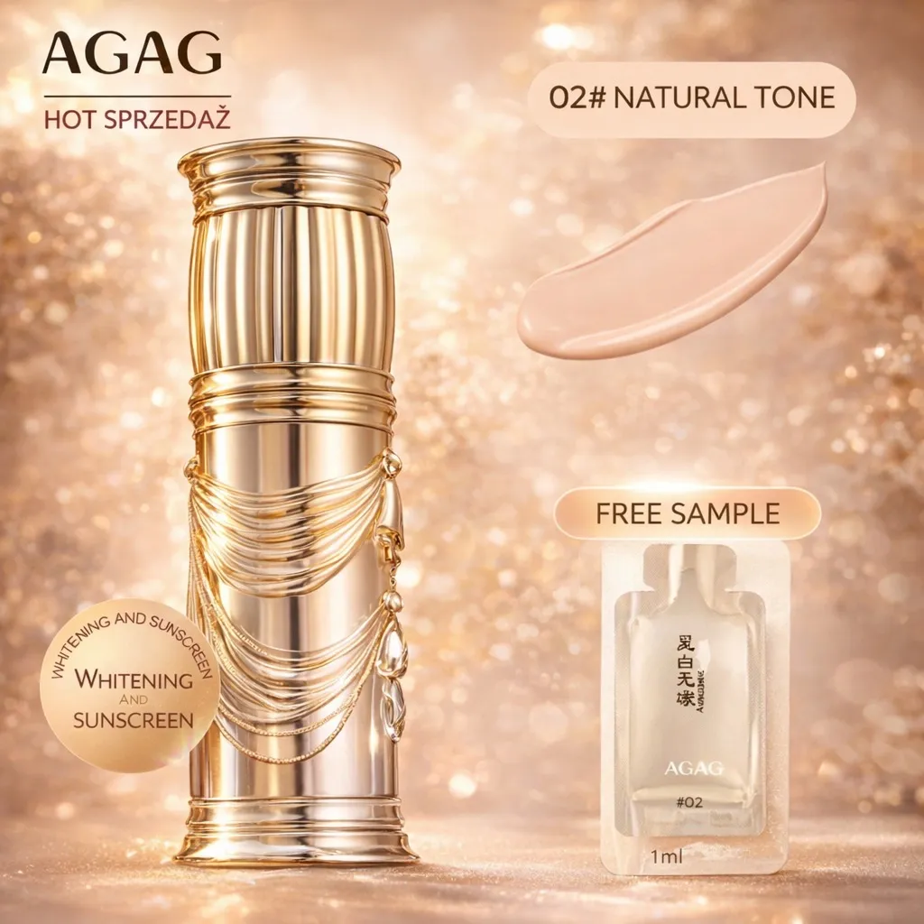 Podkład Agag O02 Natural Tone Whitening Sunscreen