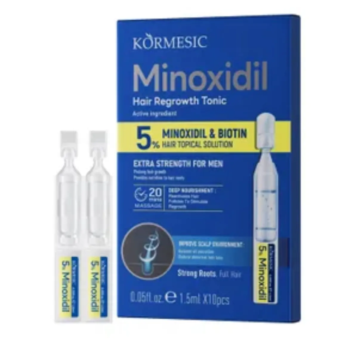 KÖRMESIC Minoxidil 5% Tonic na Wzrost Włosów 1.5ml x10szt Męski