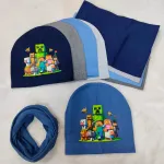 Komplet Czapka Komin Minecraft 48-52 dla Dzieci