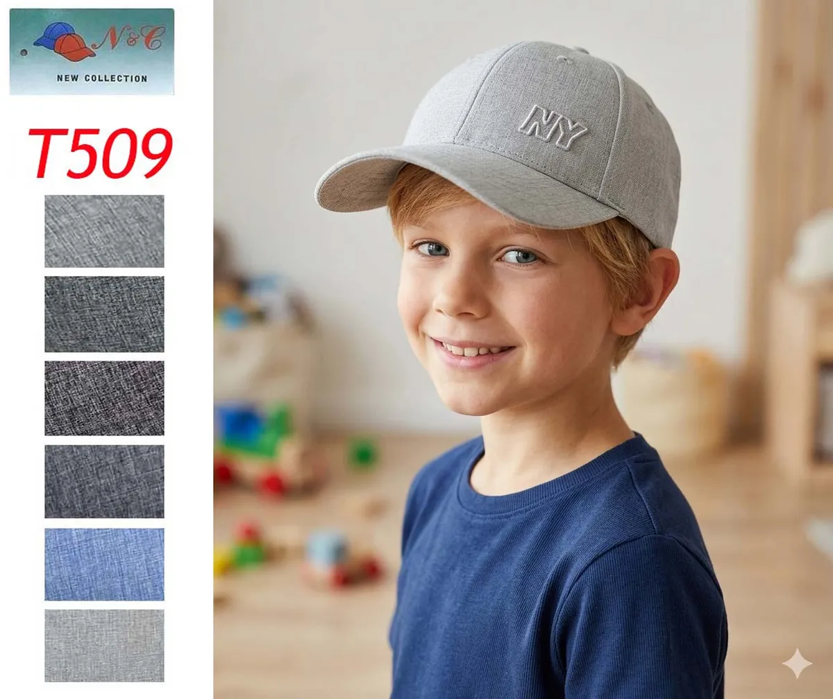 Czapka N&C Szara z NY Dziecięca T509