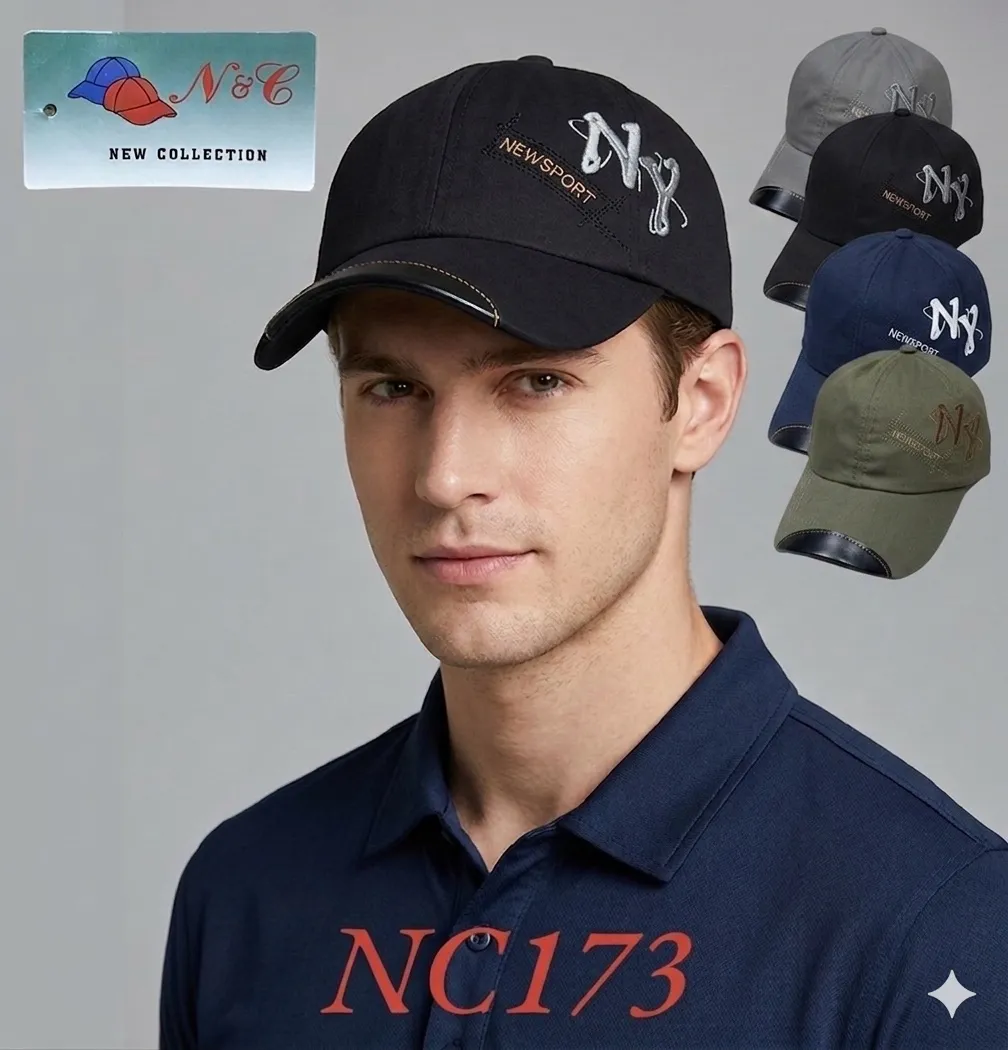 Czapki N&C New Collection Czarna NC173 Męskie