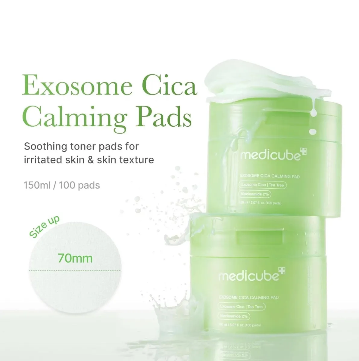 Medicube Exosome Cica Calming Pads 150ml 100 szt 70mm