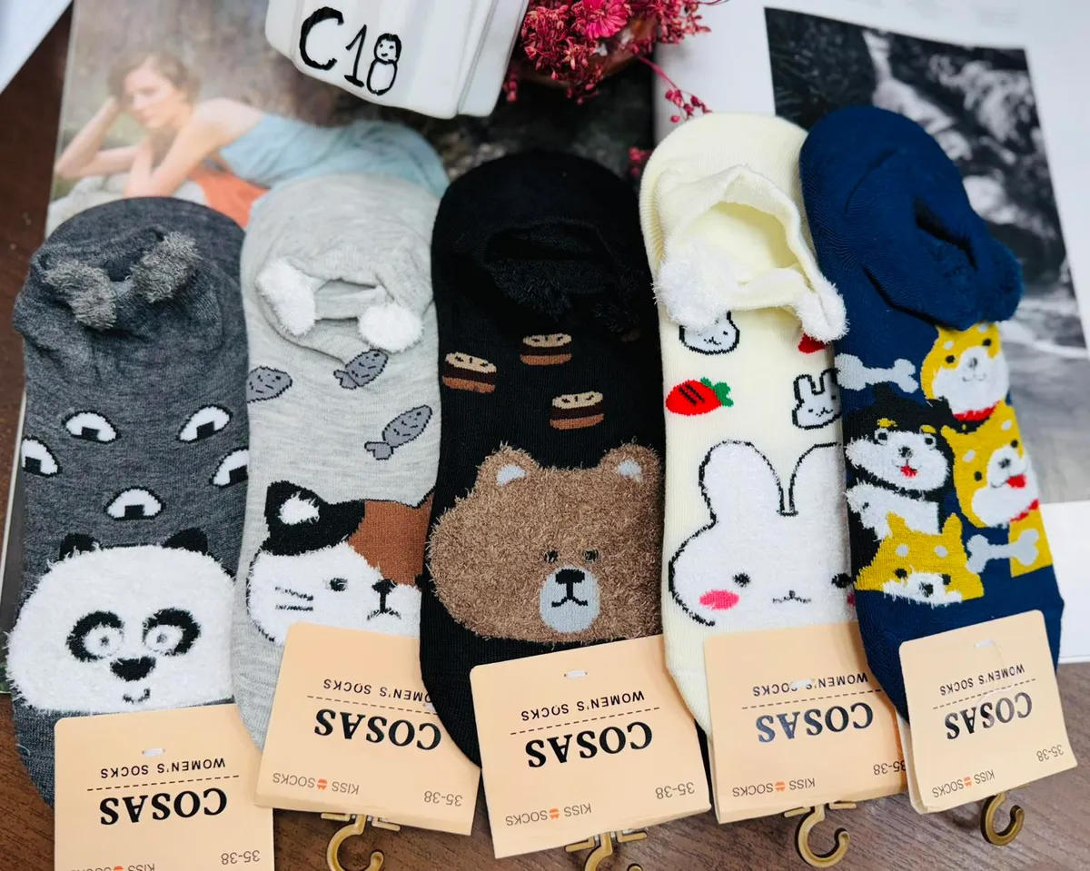 Skarpetki Damskie COS Socks Zwierzęce 36-39 Mix Kolorów