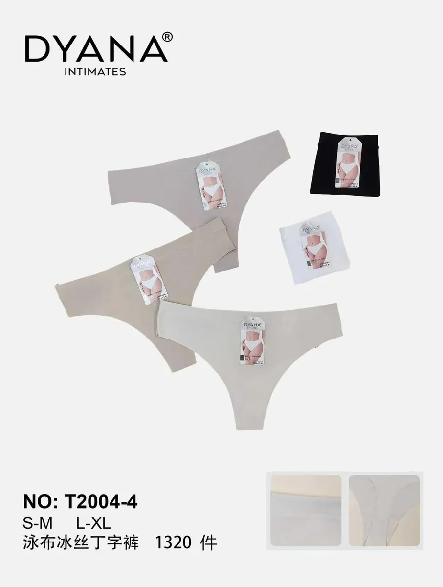 Dyanana Majtki Damskie Stringi Szare S-M L-XL T2004-4