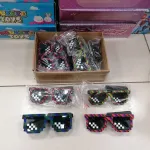 Okulary LED Minecraft Pikselowe Kolorowe