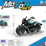 Zestaw model do sklejania motocykla DIY 26cm niebieski