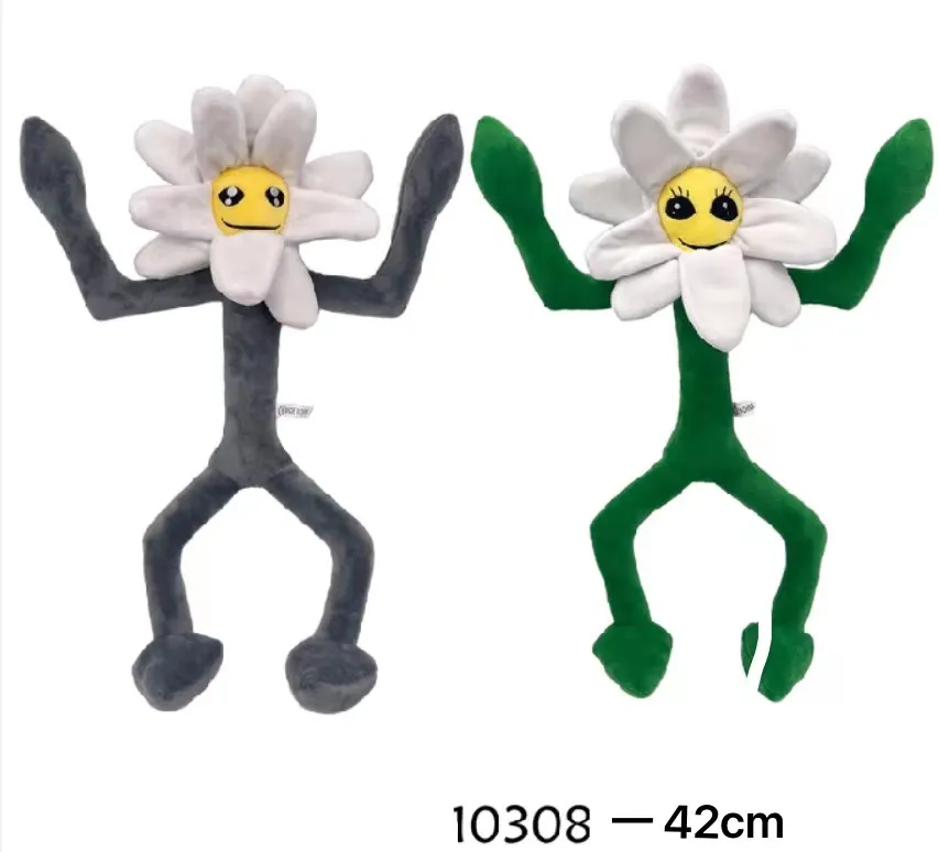 Maskotka Kwiatowa Szara i Zielona 42cm 10308