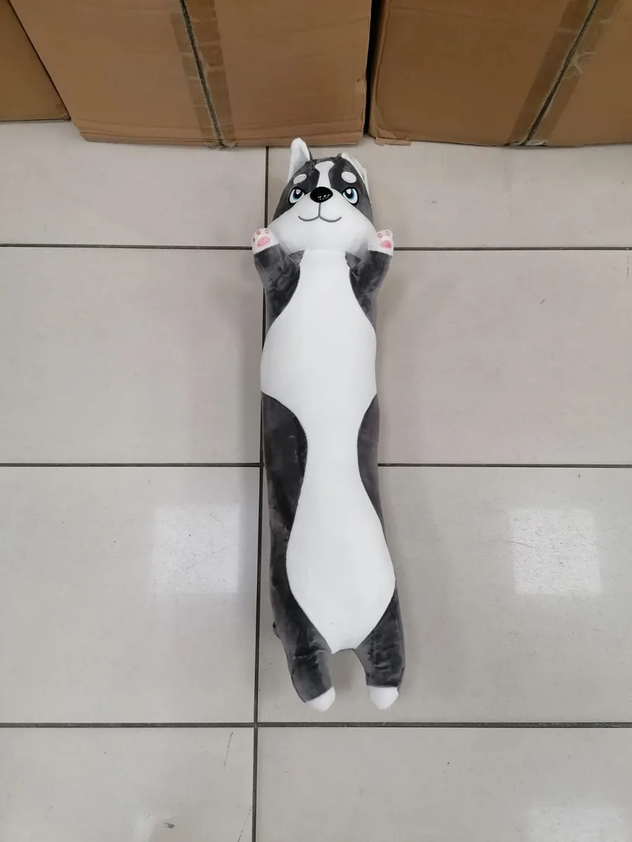 Maskotka Husky Szara 65cm Pluszowa