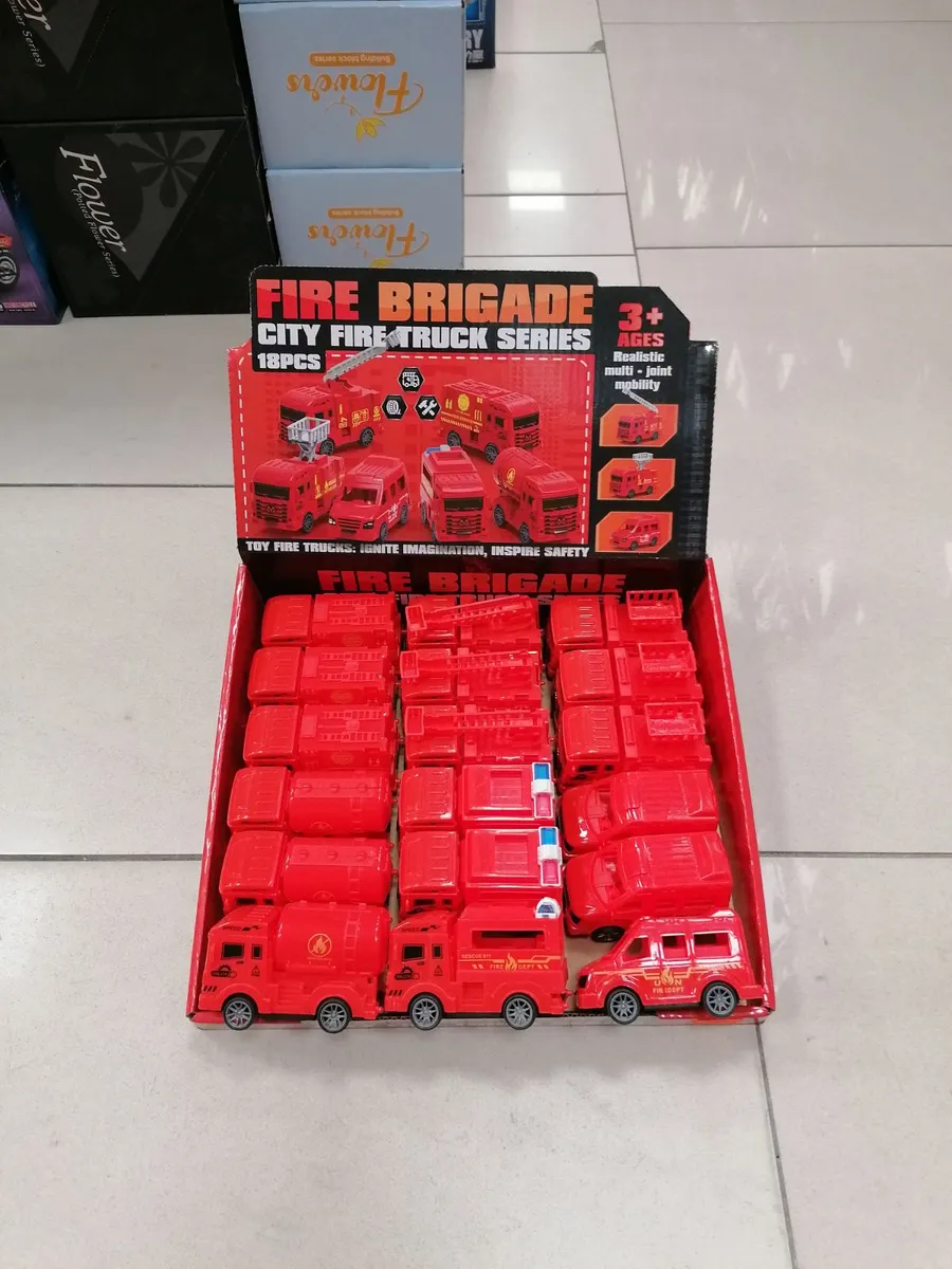 Zabawkowe modele straż pożarna City Fire Truck 18szt 3+