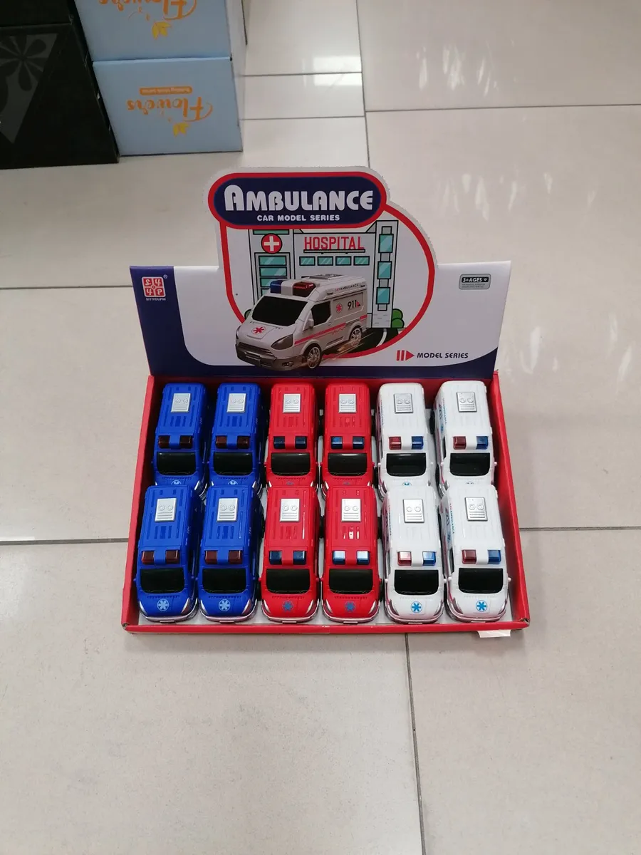 Miniatura Ambulans Car Model Series 3+ Niebieski/Czerwony/Biały