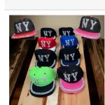 Czapki snapback NY dziecięce z cyrkoniami wielokolorowe