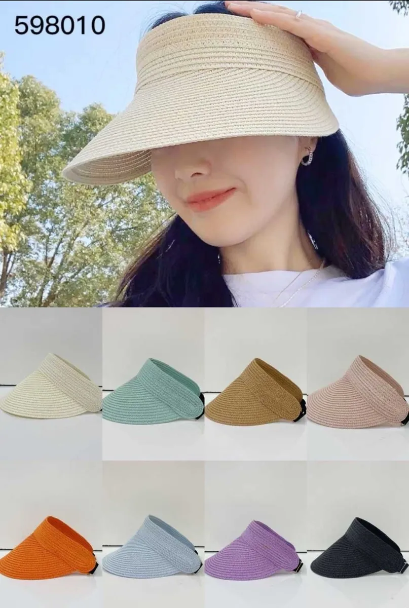 Czapki damskie słomkowe bucket hat wielokolorowe