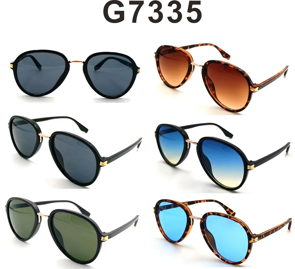 Okulary przeciwsłoneczne G7335 model okrągły multikolor