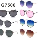 Okulary przeciwsłoneczne G750606 metalowe okrągłe mix kolorów