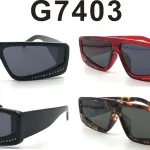 Okulary przeciwsłoneczne G7403 czarne z kryształkami