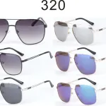 Okulary przeciwsłoneczne model 320 czarny/srebrny/niebieski